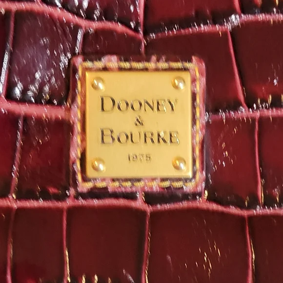 Dooney & Bourke Croco Fino Small Leather Satchel Bordeaux ~ Stunning! FINAL! - Picture 16 of 16